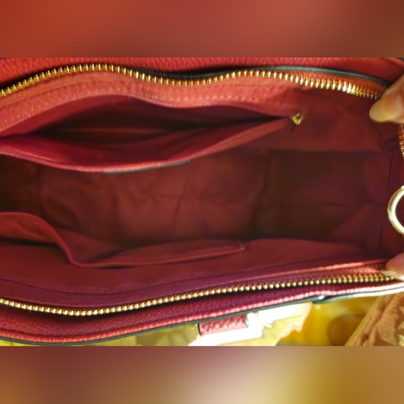 Bass Cranberry Red, Satchel Bag/w Matching clutch bag and Billfold NWOT - Picture 8 of 16